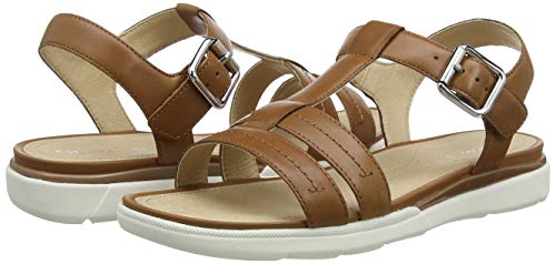 Geox D Sandal Hiver B, Sandalias con Tira Vertical para Mujer, Marrón (Cognac C6001), 40 EU