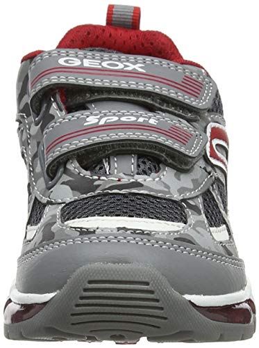 Geox J Android Boy C, Zapatillas para Niños, Grey (Grey/Red C0051), 35 EU