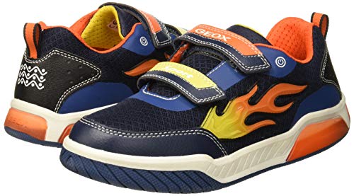 Geox J INEK Boy C, Zapatillas para Niños, Azul (Navy/Orange C0659), 32 EU