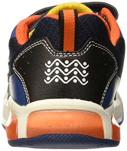 Geox J INEK Boy C, Zapatillas para Niños, Azul (Navy/Orange C0659), 32 EU