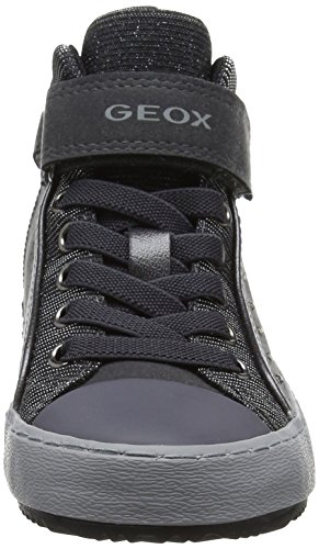 Geox J Kalispera Girl I, Zapatillas Altas para Niñas, Gris (Dk Grey), 34 EU