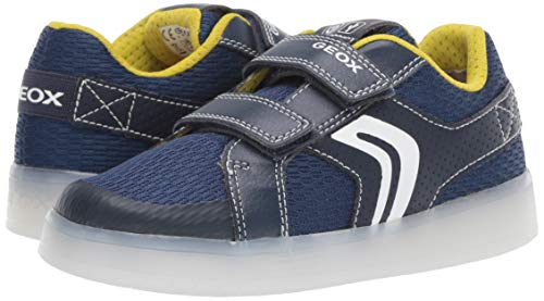 Geox J KOMMODOR Boy A, Zapatillas para Niños, Blue (Navy/Lime C0749), 35 EU