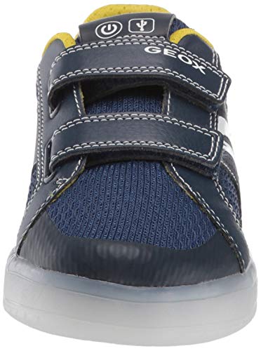 Geox J KOMMODOR Boy A, Zapatillas para Niños, Blue (Navy/Lime C0749), 35 EU