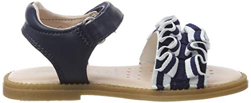 Geox J Sandal Karly Girl, Sandalias con Punta Abierta para Niñas, Azul (Navy C4002), 25 EU