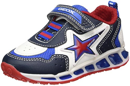 Geox J Shuttle Boy B, Zapatillas para Niños, Azul (Navy/White), 38 EU