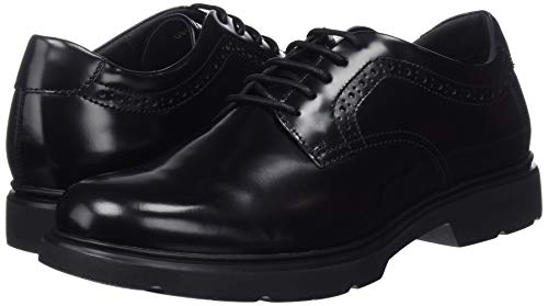 Geox U ARRALL A, Zapatos de Cordones Derby para Hombre, (Black C9999), 41 EU