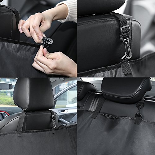 GHB Cubierta Universal Protector Impermeable de Tapicería de Coche para Perros Mascotas y Viajes con Hebilla de Seguridad