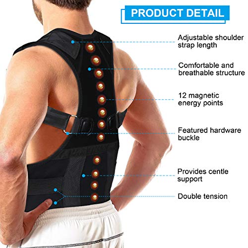 Gifort Corrector de Postura Correctores Postural Faja, Corregir Postura Sentado Enderezar para Mujer e Hombres, Posture Corrector Aliviar la Joroba (Style 2-M)