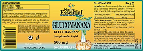 Glucomanano 500 mg. 50 capsulas