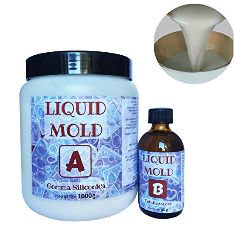 Goma de silicona líquida para moldeo – para moldes, a + B – 1000 gr