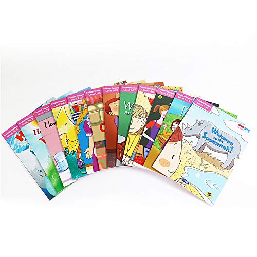 GonFan Los Libros para niños Inglés iluminación Original Inglés Graduado de Lectura 1 de Niños Libro de imágenes 24 Vocabulario Libros 3-6 años de Edad (Color : Multi-Colored, Size : 24x17.5x9.8cm)