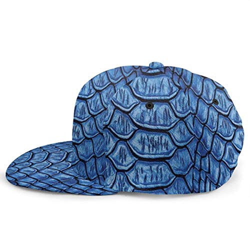 Gorra de béisbol Serpiente Realista Piel de Reptil Cocodrilo Unisex 3D Hip Hop Snapback Sombrero de ala Plana Gorras de béisbol Negro