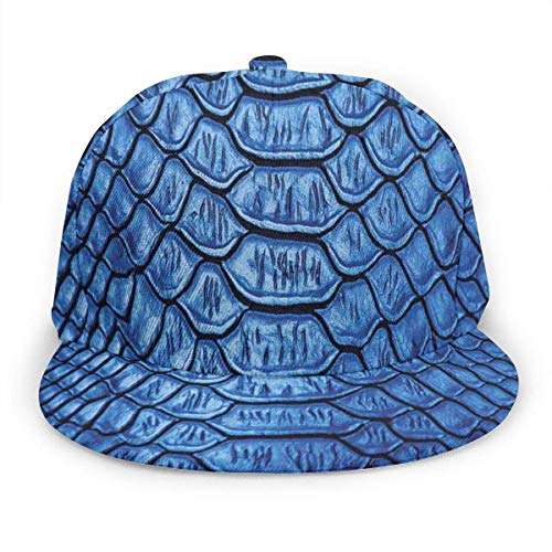 Gorra de béisbol Serpiente Realista Piel de Reptil Cocodrilo Unisex 3D Hip Hop Snapback Sombrero de ala Plana Gorras de béisbol Negro