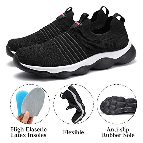 gracosy Zapatillas de Running para Mujer Zapato de Trail Verano Slip-on Malla Zapatillas Deportivas Transpirable Ligero Casual Zapato Al Aire Libre