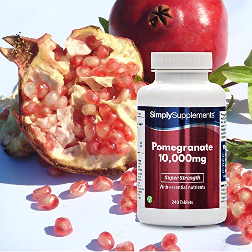 Granada 10000mg - ¡Bote para 4 meses! - Apto para veganos - 240 Comprimidos - SimplySupplements