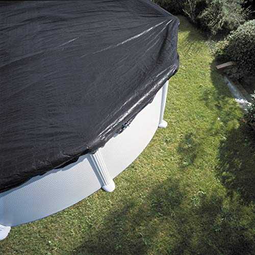 Gre CIPROV731 - Cubierta de Invierno para Piscina Ovalada o en Forma de Ocho de 730 x 375 cm, Color Negro