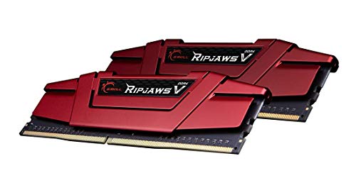 G.Skill RipjawsV Series F4-2400C15D-16GVR 16 GB Memoria RAM (8 gbx2) Kit de Memoria DDR4 2400 MHz C15 1,2 V - roja de ira