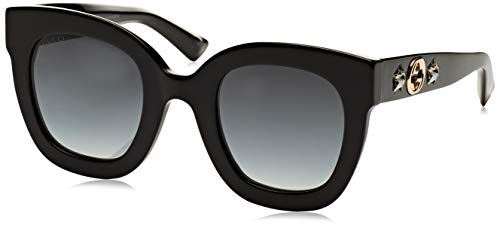 Gucci Sonnenbrille GG0208S-001-49 Gafas de sol, Negro (Schwarz), 49.0 para Mujer