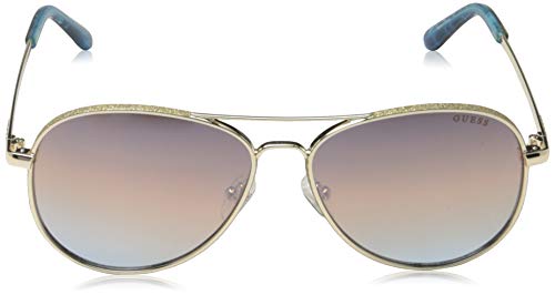 Guess GU7555 33F 59 Monturas de gafas, Dorado (Oro), Unisex Adulto