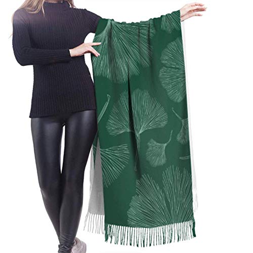 GXGZ Moda Natural Ginseng Hierbas medicinales Mujeres Wrap Chal Damas Bufanda de cachemira Bufanda larga de cachemira 77 'x27' / 196x68cm Pashmina suave grande extra cálido