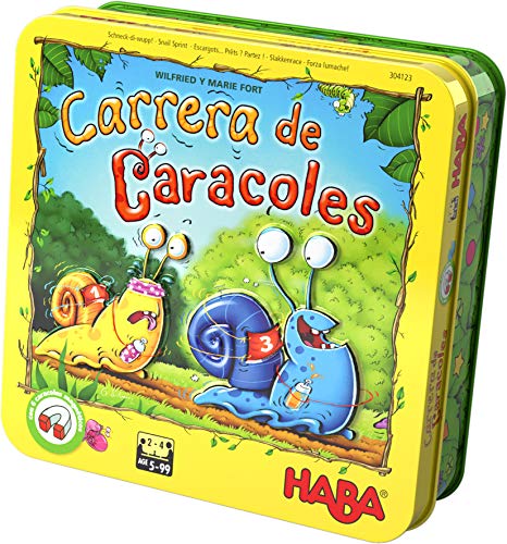 HABA-Juego de Mesa, ¡Carrera de Caracoles, Multicolor (Habermass H304123)