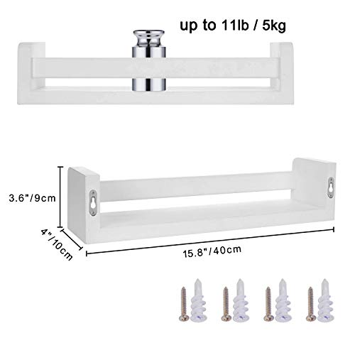 Halcent Estanteria Pared Madera Infantil Estanteria Baño Estante Cocina Blanca Baldas Flotantes