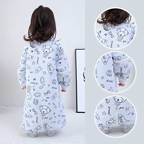 Happy Cherry - Saco de Dormir de Algodón para Bebé Niños Infantil Pijama Entero Transpirable Caliente para Otoño Invierno 1-2.5 TOG - 3-5 Años