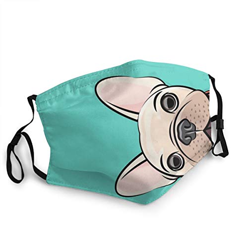 Happy The French Bulldog - Pasamontañas reutilizables para la nariz, lavable, al aire libre, para hombres, mujeres