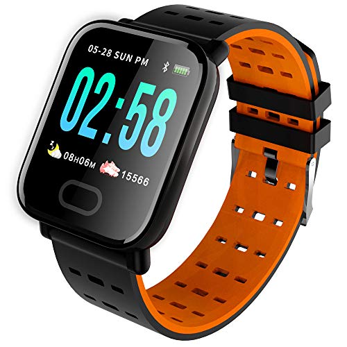 Harddo Fitness Tracker, 1,3 pulgadas, pantalla a color, rastreador de actividad, reloj inteligente con medidor de frecuencia cardíaca IP67, resistente al agua