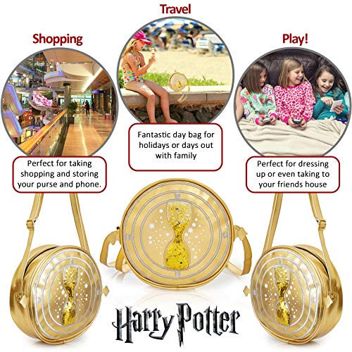 Harry Potter Bolso Bandolera, Mochila de Lentejuelas Motivo Giratiempo de Hermione Granger, Bolsos Bandolera para Niñas, Articulos, Regalos para Adolescentes