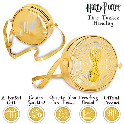 Harry Potter Bolso Bandolera, Mochila de Lentejuelas Motivo Giratiempo de Hermione Granger, Bolsos Bandolera para Niñas, Articulos, Regalos para Adolescentes