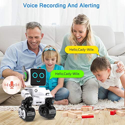 HBUDS Control Remoto RC Robot para Niños, Juguete de Robótica de Control de Sonido Táctil Recargable, Kit de Robot Educativo de Baile Cantante para Niños Niñas