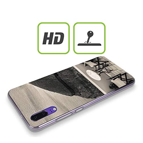 Head Case Designs Oficial Haroulita romántico Santorini Blanco y Negro Carcasa de Gel de Silicona Compatible con Huawei Y9 2018 / Enjoy 8 Plus