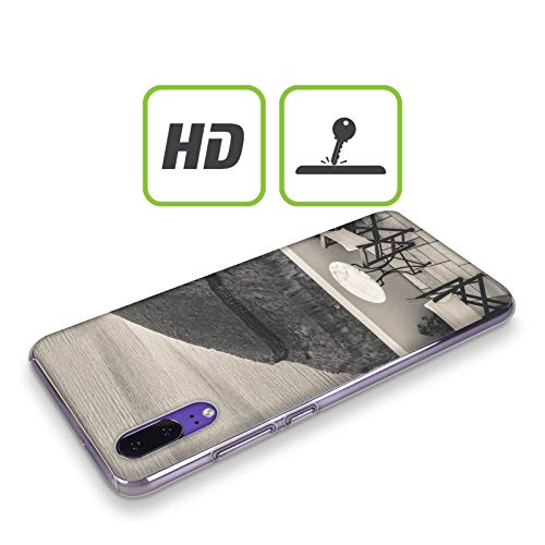 Head Case Designs Oficial Haroulita romántico Santorini Blanco y Negro Carcasa rígida Compatible con Huawei Y9 2018 / Enjoy 8 Plus