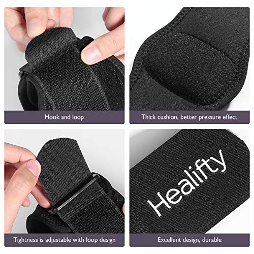 Healifty Coderas Epicondilitis - 2PCS Codera de Tenista, Codera Tendinitis para Artritis Ajustable, Lesiones Deportivas, Codo de Golf Alivio del Dolor