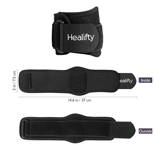 Healifty Coderas Epicondilitis - 2PCS Codera de Tenista, Codera Tendinitis para Artritis Ajustable, Lesiones Deportivas, Codo de Golf Alivio del Dolor