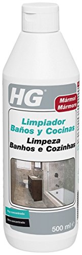 HG Limpiador Baños y Cocinas para mármol/piedra natural 500ml - Limpiador de baño seguro para mármol y otros tipos de piedra natural, perfecto como limpiador de piedra natural