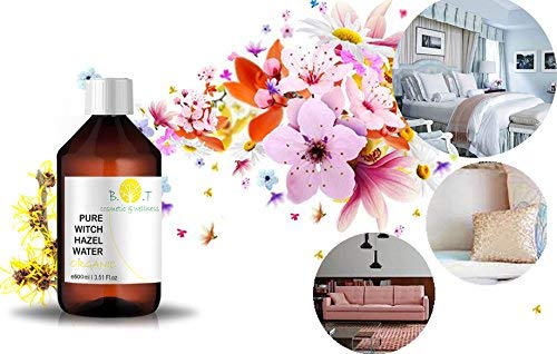 Hidrolato Agua Floral Puro de Hamamelis Olmo Escocés Ecológico Hidrosol ORGÁNICO Hidratante (250 ml) agua micelar, limpiador facial, piel grasa Witch hazel, rostro, spray corporal, cabello, ambiente