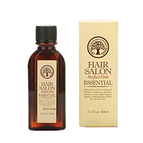 Hilai 1pc aceite de argán marroquí para seco y dañado pelo creciente aceites esenciales orgánicos Colágeno Queratina terapia(60ml/2OZ)