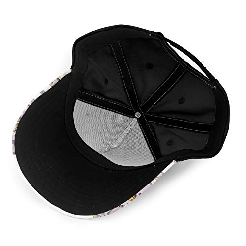 Hip Hop Sun Hat Baseball Cap,Repair of Watches Theme Design Technical Theme Clockwork Retro Theme Horizontal,For Men&Women