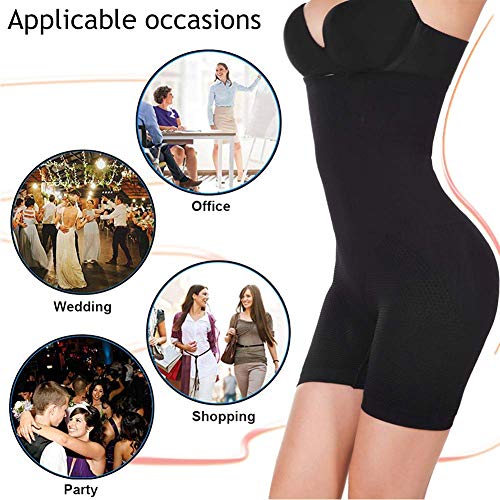 HONYAO Fajas Reductora Adelgazante Pantalones Moldeadora Braguita Mujer Shapewear Body Moldeador Deport Fiteness Abdomen Comodo Transpirable (Negro, XL)