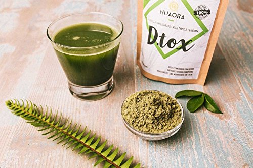 Huaora - D-Tox, Superalimentos Desintoxicantes, Reforzar Sistema Inmunitario y Cuidar Salud de la Piel 150gr | 100% Natural, Vegano y Orgánico - Sin Gluten, Sin Lactosa, Sin Aditivos Artificiales