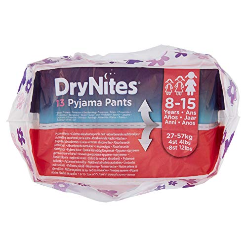 Huggies DryNites, 8 - 15 años niña, 13 pañales