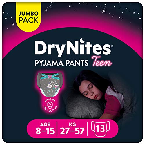 Huggies DryNites, 8 - 15 años niña, 13 pañales