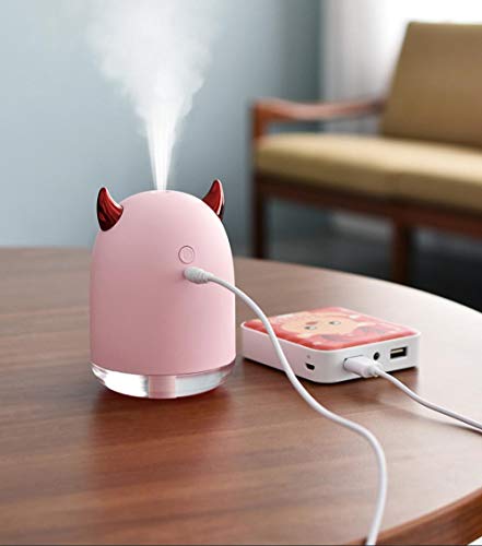 Humidificador de luz de noche, pequeño diablo usb para aromaterapia, hidratante, purificador de aire, atomizador, blanco, 86 mm * 86 mm * 120 mm