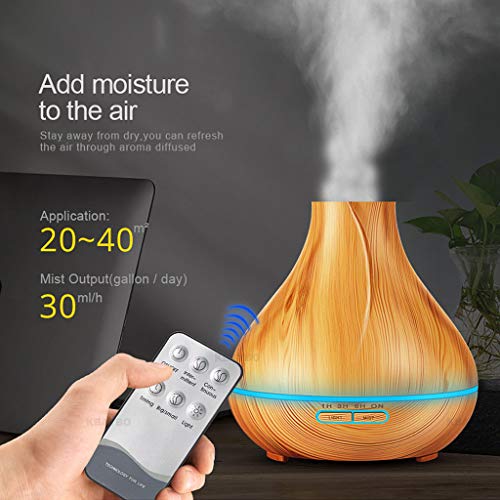 Humidificador Ultrasónico,JiaMeng Granero ultrasónico del difusor del Aire del Grano de Madera purificador ultrasónico de Alta Capacidad 400ml - JMJS013