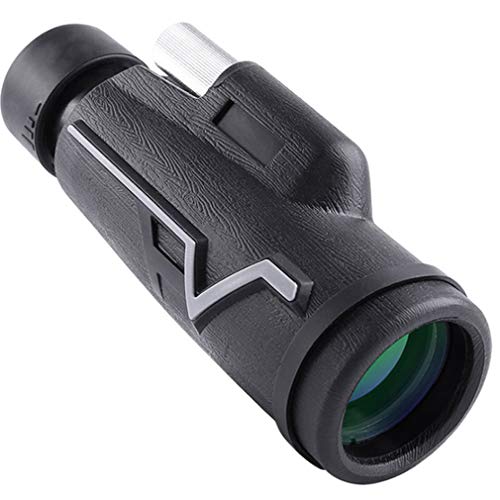 HUZK Monoculares Potentes, HD Telescopio, 10x50 Mini Telescopio Monocular a Prueba De Agua Portátil con Trípode Y Adaptador para Observación De Aves Caza Viaje De Camping