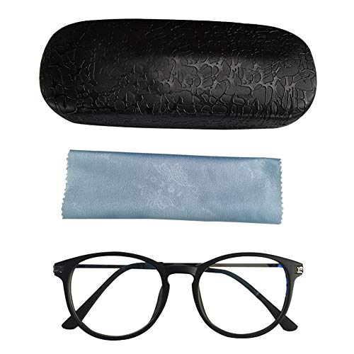 Hzjundasi Gafas anti luz azul para ordenador/lectura/video juegos/anti fatiga y contra anti UV Redondo Vintage - Gafas Gaming para Mujer Hombres