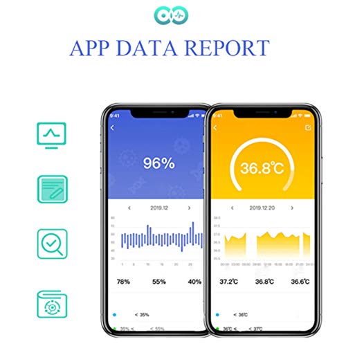 ICENCREN GPS Bluetooth Relojes Inteligentes, Control De Actividad con La Medición De La Temperatura Corporal Y Ritmo Cardíaco, Una Función De Oxímetro De La Presión Arterial Medidor,Blanco