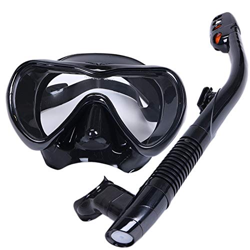 IDWF Piscina de Silicona de Pesca Profesional Equipo de Snorkel for Adultos Buceo con escafandra de esnórquel máscara Anti-Niebla Gafas Conjunto de Silicona Natación Pesca Equipo de Snorkel Adultos